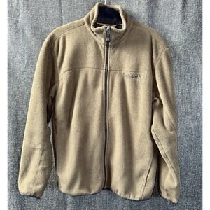 Timberland Full Zip 100% Polyester Brown Fleece Jacket RN 36543 Mens Medium